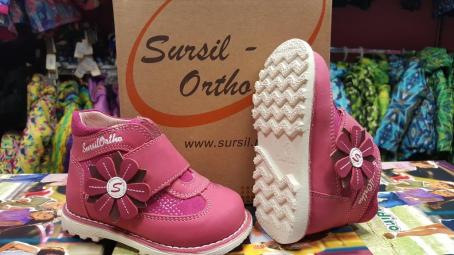 Сурсил-Орто (лечебная антивальгусная обувь) Ботинки Сапоги Кроссовки на байке высокие берцы демисезон 55-222 Фукси  (6733)