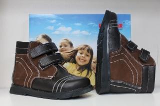 Футмастер (лечебная антивальгусная обувь) Ботинки Сапоги без утепления высокие берцы Галий 700-0022-0022 Коричневый кожа нубук  (4102)