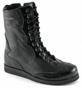 Ортомода (лечебная антивальгусная обувь) Ботинки Сапоги на байке высокие берцы демисезон лето 2213-0013 Черный  (10404)