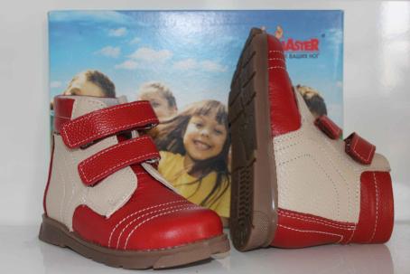 Футмастер (лечебная антивальгусная обувь) Ботинки Сапоги без утепления высокие берцы Галий 700-0022-007 Бежевый красный  (4103)
